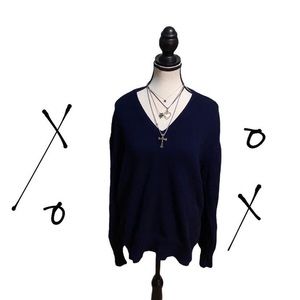 Vintage Brooks Brothers Navy Cashmere Sweater ⋆｡‧₊°♱༺𓆩❦︎𓆪༻♱༉‧₊˚.